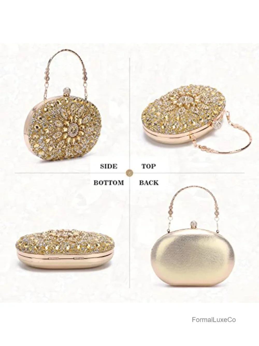 Rhinestone Crystal Evening Clutch Purse Bag Bling Sparkly Diamond Wedding Party